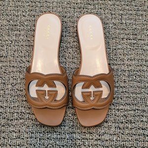 Gucci Interlocking G cut-out slide sandal
